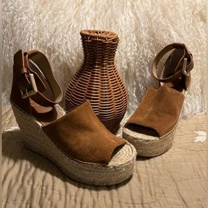 Marc Fisher Adalyn Espadrille Wedge Platform Sandal Size 5